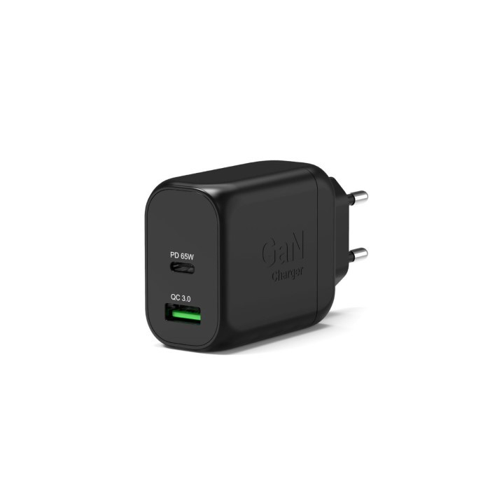 Port CHARGEUR MURAL GAN 65W - 2 PORTS + CABLE USB-C 2M