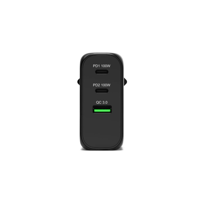 Port CHARGEUR MURAL GAN 100W - 3 PORTS + CABLE USB-C 2M