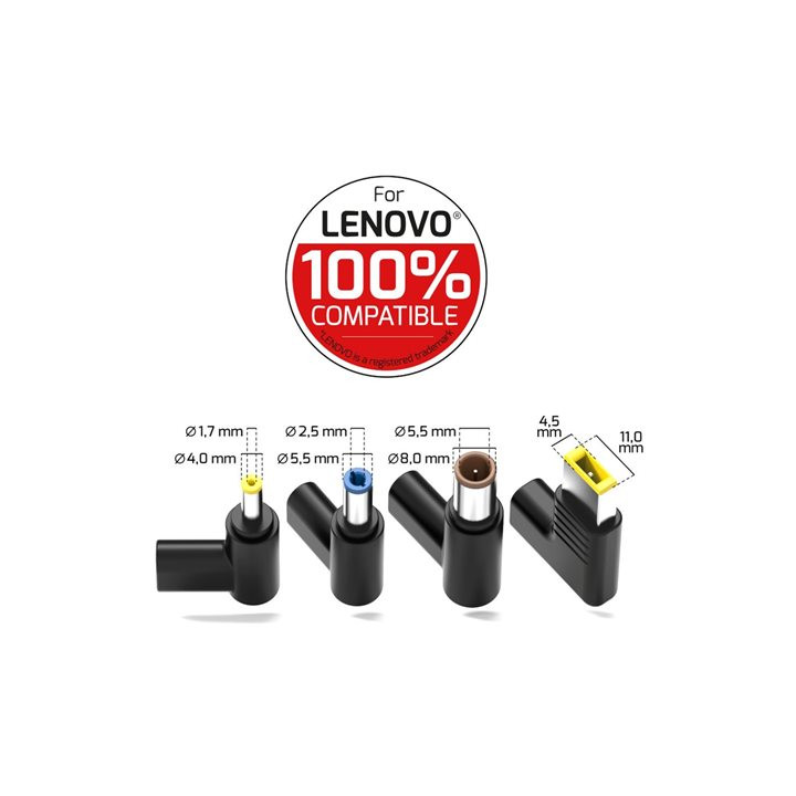 Port ALIMENTATION SECTEUR GAN 100W LENOVO - 4 EMBOUTS