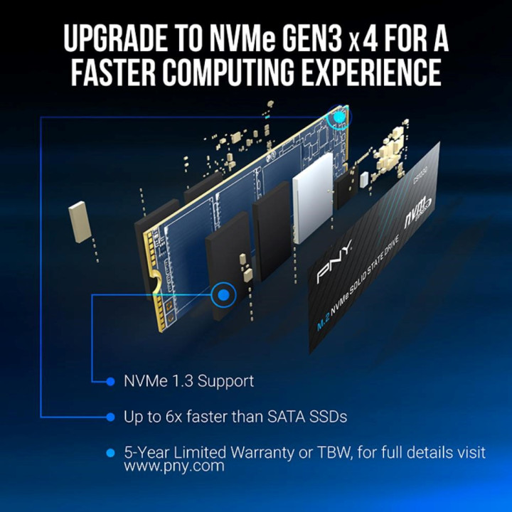 PNY SSD 500GO GEN3 - M280CS1030-500-RB
