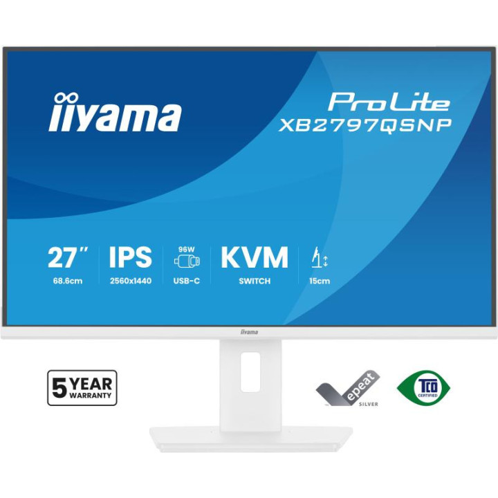 Iiyama XB2797QSNP-W1 27QHD/75HZ/IPS/1MS/PIVOT/ADAPT.SYNC