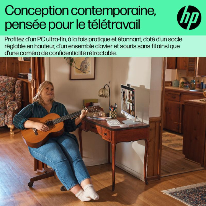 HP ALL-IN-ONE 24-CR0089NF PC AMD RYZEN? 7 7730U 60.5 CM (23.8) 1920 X 1080 PIXELS 16 GO DDR4-SDRAM 512 GO SSD WINDOWS 11 HOME WI