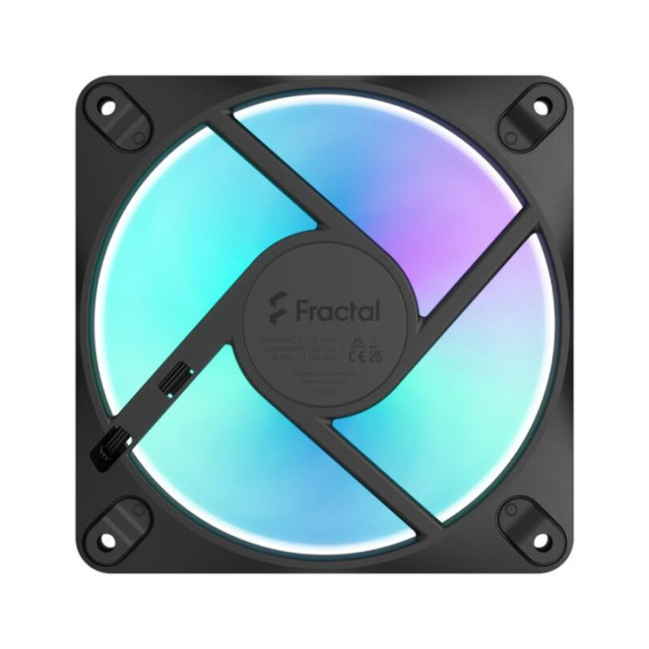 FRACTAL DESIGN DYNAMIC 3 ? 12 3-PACK BLACK RGB BOITIER PC VENTILATEUR 12 CM NOIR 1 PIECE(S) 