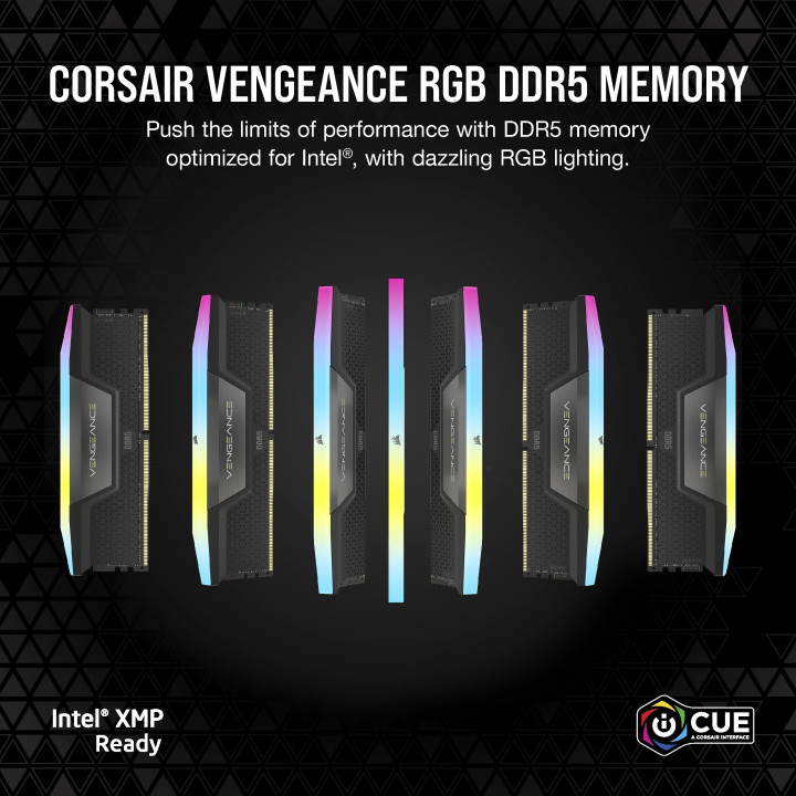 CORSAIR CMH16GX5M2B5200C40 RGB (2X8GO DDR5 5200 PC41600) 