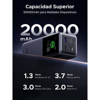 UGREEN POWERBANK 3 PORTS/20000MAH/130W/GRIS