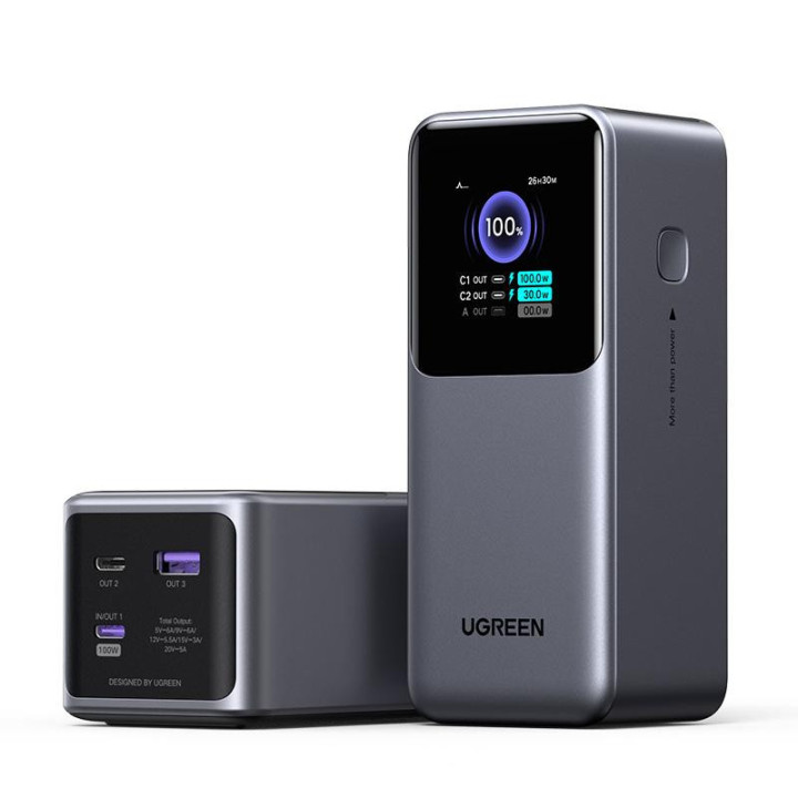 UGREEN POWERBANK 3 PORTS/20000MAH/130W/GRIS