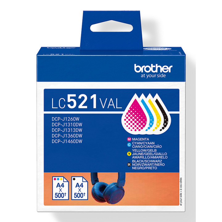 Brother CARTOUCHE D'ENCRE LC521 - 4 COULEURS