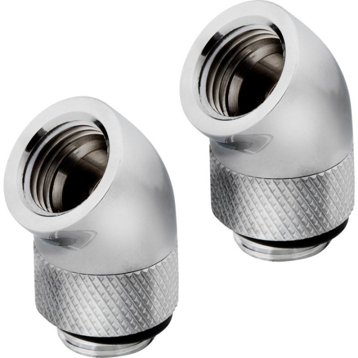 CORSAIR HYDRO X SERIES XF EMBOUT 45 ROTATIF - CHROME (X 2) 