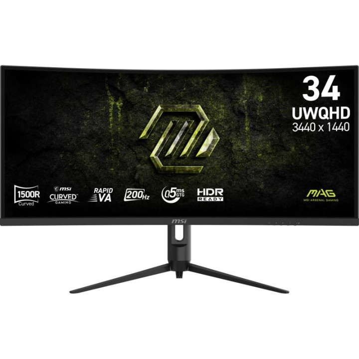 MSI MAG 342CQRF E20 ECRAN PLAT DE PC 86.4 CM (34) 3440 X 1440 PIXELS ULTRAWIDE QUAD HD LCD NOIR 