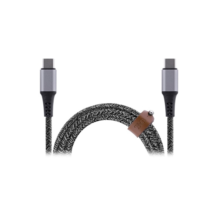 T'nB CABLE USB-C VERS USB-C - 1.5M NYLON RPET - NOIR