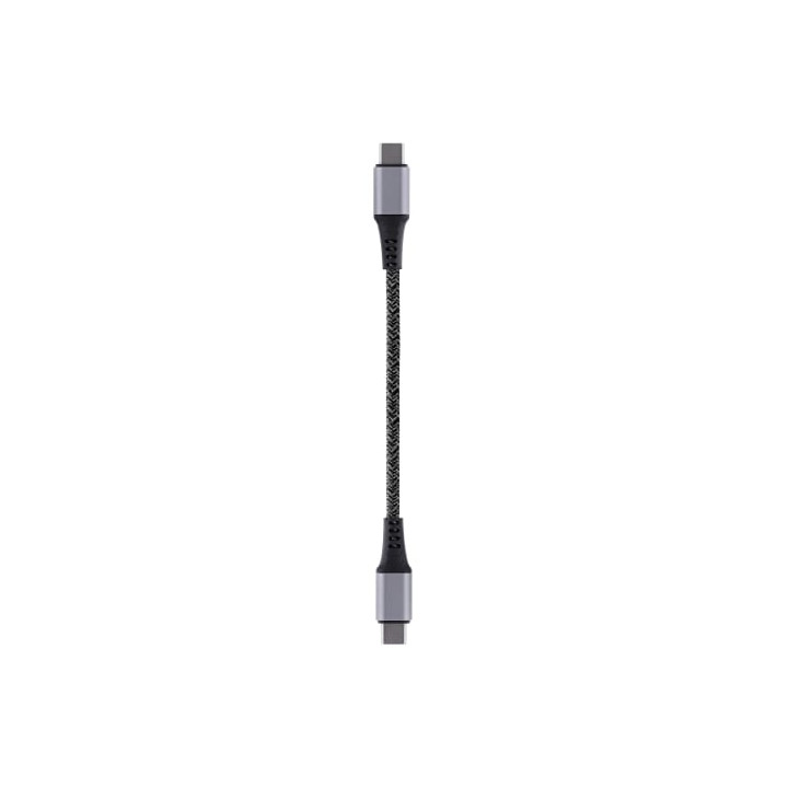 T'nB CABLE USB-C VERS USB-C - 1.5M NYLON RPET - NOIR