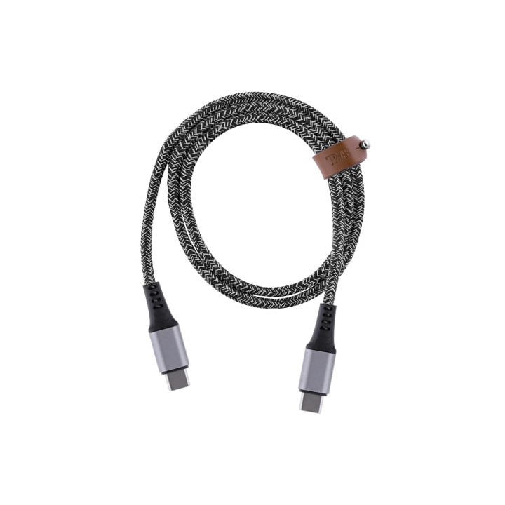 T'nB CABLE USB-C VERS USB-C - 1.5M NYLON RPET - NOIR