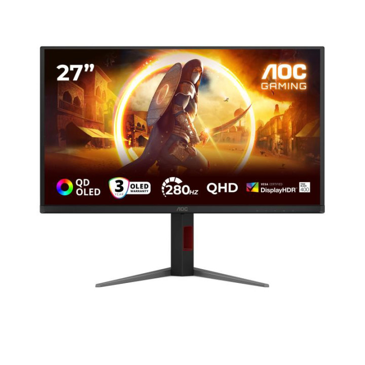 AOC G4 Q27G4ZD ECRAN PLAT DE PC 68.6 CM (27) 2560 X 1440 PIXELS QUAD HD QD-OLED NOIR. ROUGE 