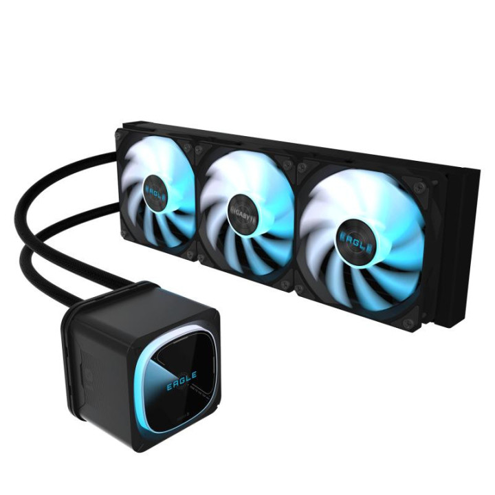 GIGABYTE EAGLE 360 SYSTEME DE REFROIDISSEMENT LIQUIDE POUR CPU - 3X120MM VENTILATEURS ARGB. ECRAN LCD COULEUR. DAISY-CHAIN. COMP