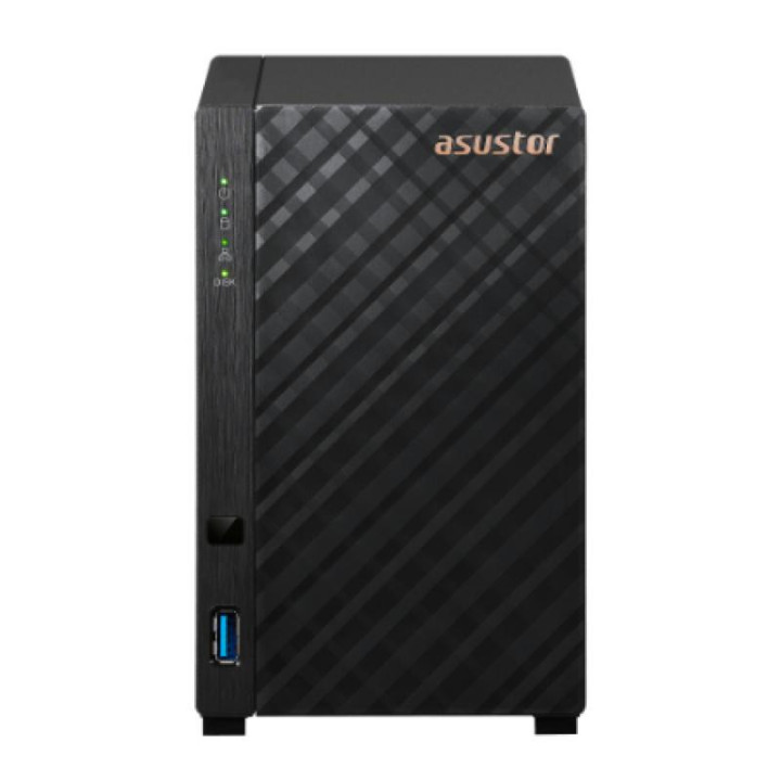 ASUSTOR AS1202T SERVEUR DE STOCKAGE NAS TOWER REALTEK 1 GO DDR4 0 TO ADM NOIR 