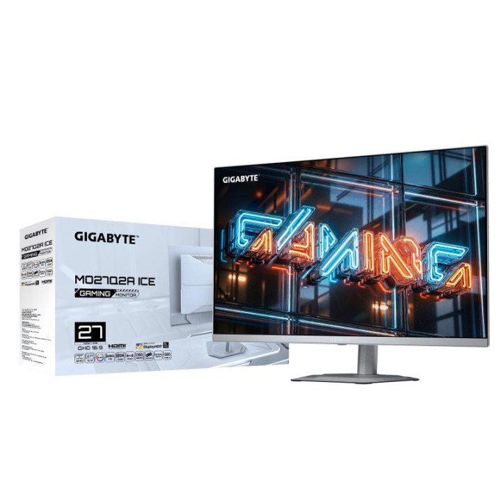 GIGABYTE MO27Q2A ICE 27? OLED 2K QHD GAMING MONITOR - 2560 X 1440. 280HZ. 0.03MS. 250 CD/M2. FREESYNC PREMIUM PRO. DISPLAYHDR TR