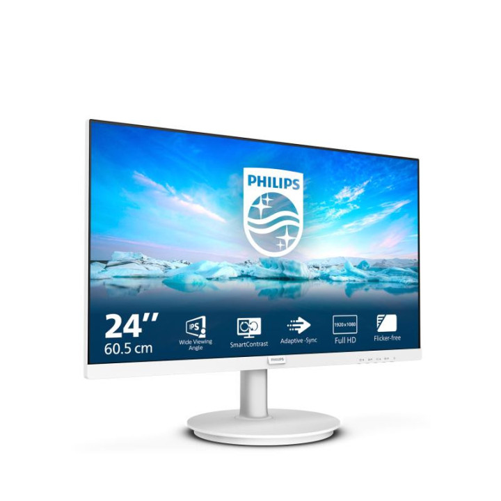 PHILIPS V LINE 241V8AW/00 ECRAN PLAT DE PC 60.5 CM (23.8) 1920 X 1080 PIXELS FULL HD LCD BLANC 