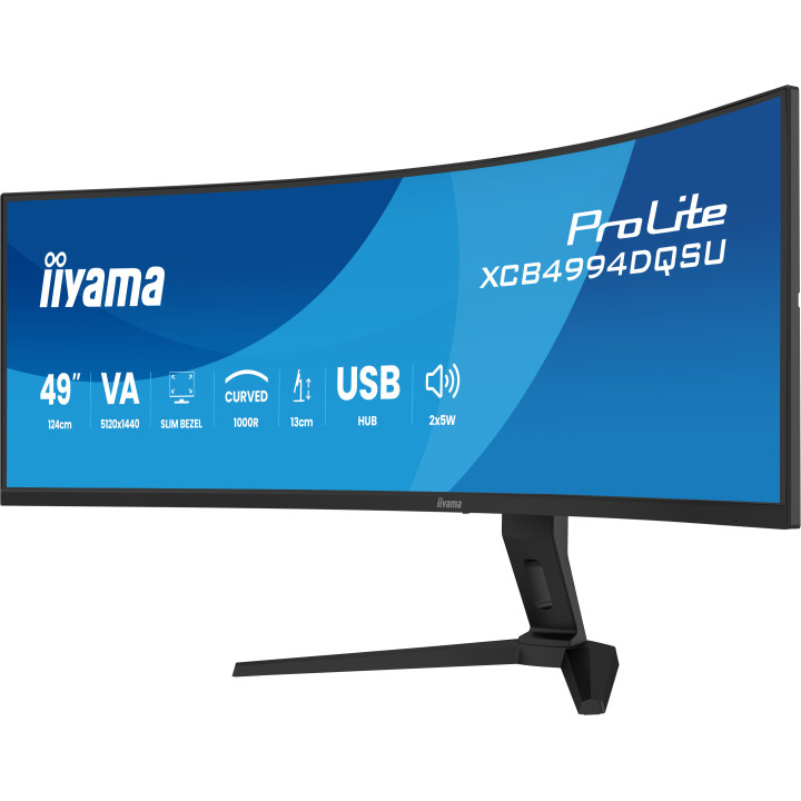 Iiyama 49 CURVE DQHD/120HZ/VA/USB-C/HUB/HP/ADAPT SYNC