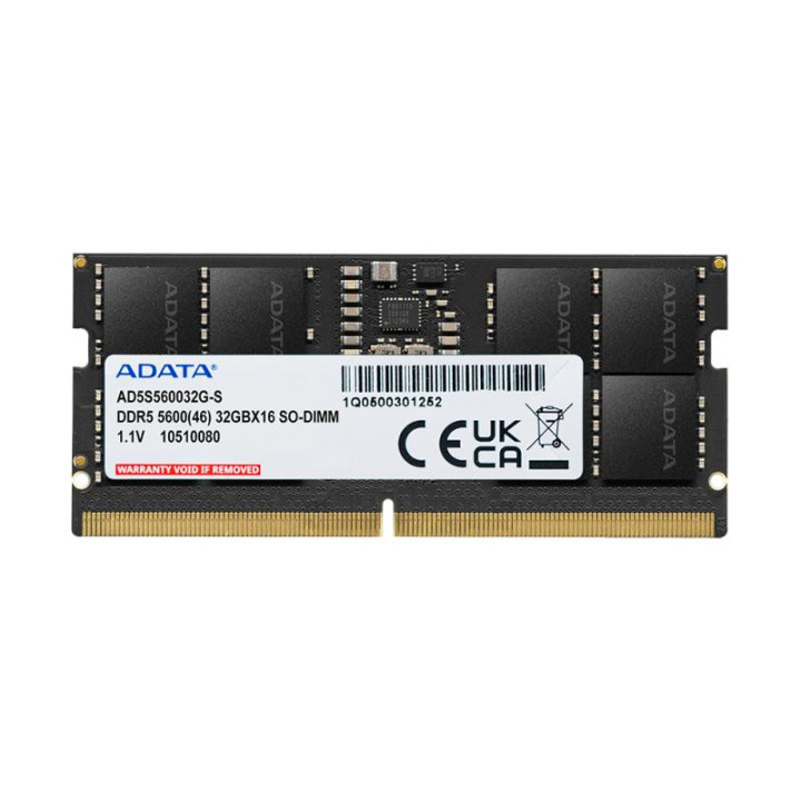 ADATA PREMIER MODULE DE MEMOIRE 16 GO 1 X 16 GO DDR5 262-PIN SO-DIMM ECC 