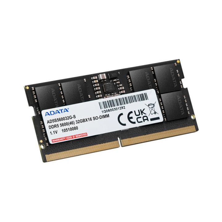 ADATA PREMIER MODULE DE MEMOIRE 16 GO 1 X 16 GO DDR5 262-PIN SO-DIMM ECC 