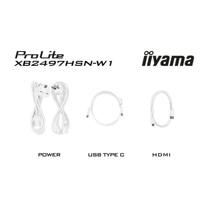 Iiyama 24 FHD/100HZ/IPS/USB-C DOCK/RJ45/PIVOT/HP/BLANC