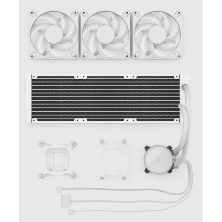 FRACTAL DESIGN RADIUS 360 RGB WHITE PROCESSEUR REFROIDISSEUR DE LIQUIDE TOUT-EN-UN 12 CM BLANC 1 PIECE(S) 
