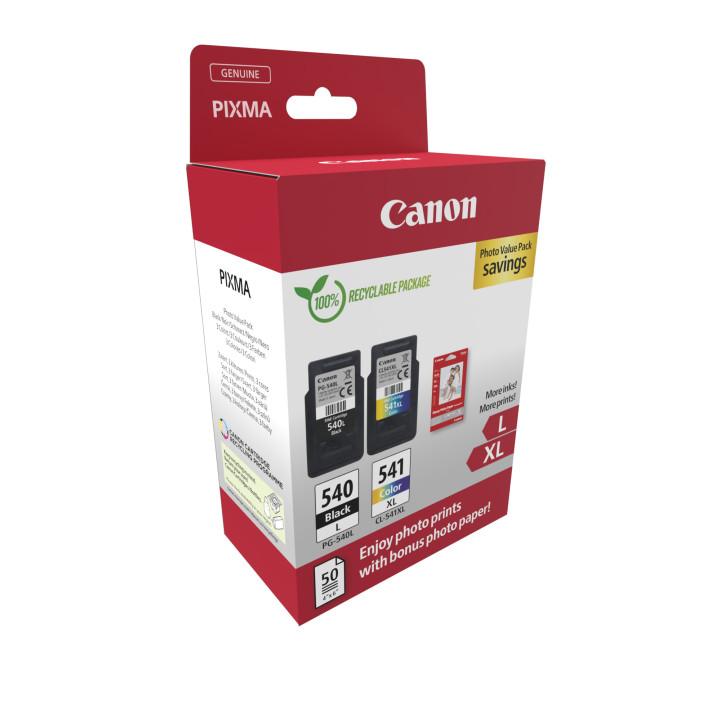 CANON PACK CARTOUCHES NOIRE + COULEUR - PG540L/CL541XL P 