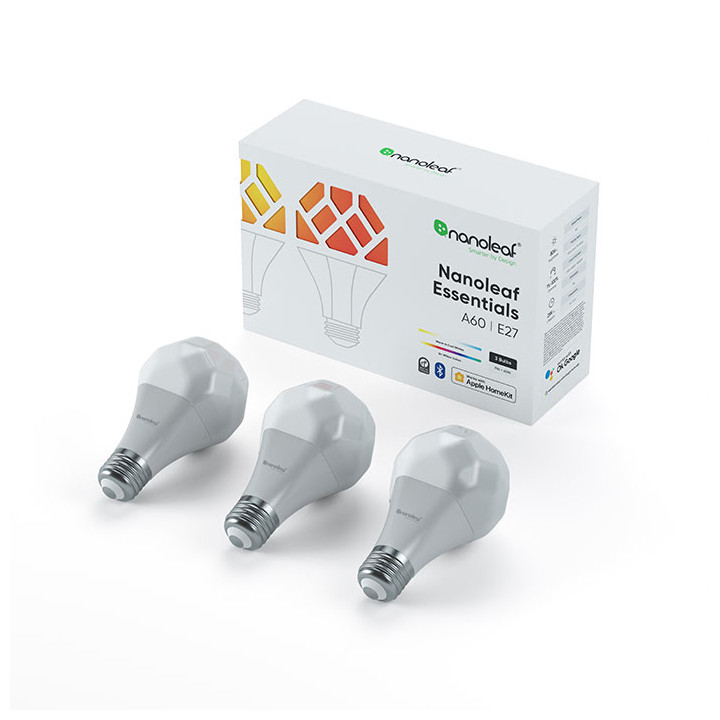 NANOLEAF ESSENTIALS SMART A19 AMPOULE E27 - 3 PIECES 