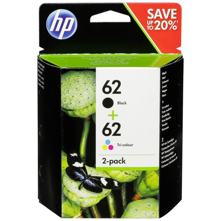 HP PACK CARTOUCHES NOIRE + COU