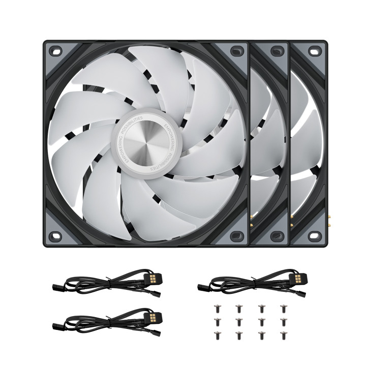 TRYX ROTA SL ARGB (PACK 3X120MM) - NOIR 