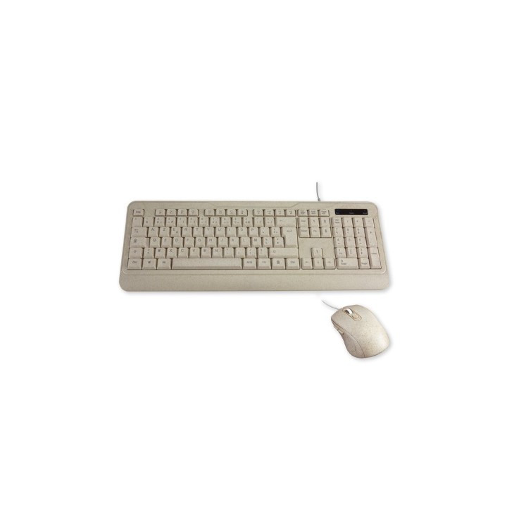 MCL SAMAR KIT CLAVIER/SOURIS - FILAIRE - BIOPLASTIQUE 