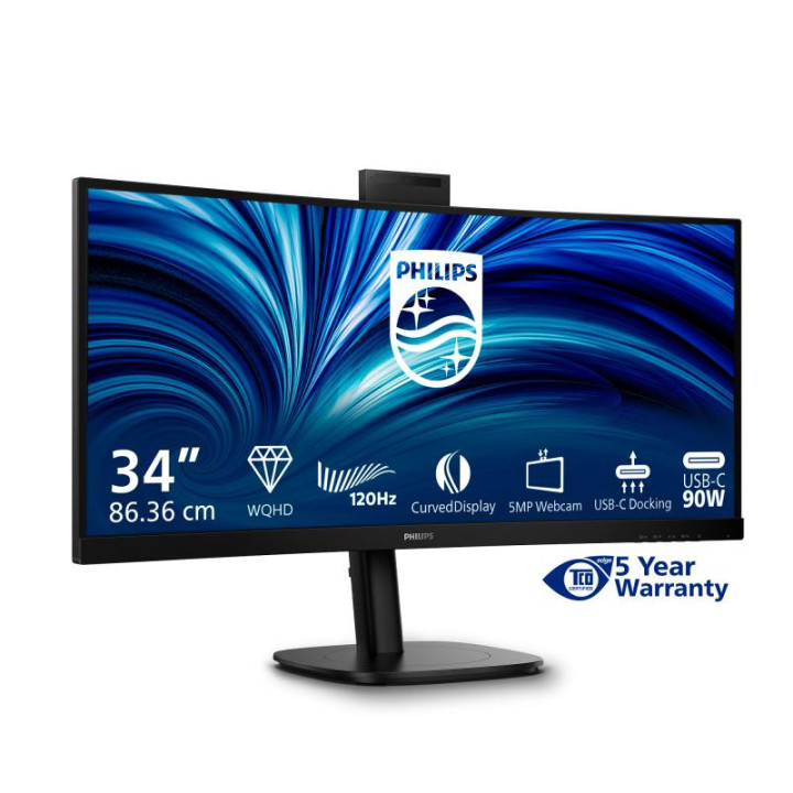 PHILIPS 3000 SERIES 34B2U3600CH/00 ECRAN PLAT DE PC 86.4 CM (34) 3440 X 1440 PIXELS WIDE QUAD HD LCD NOIR 