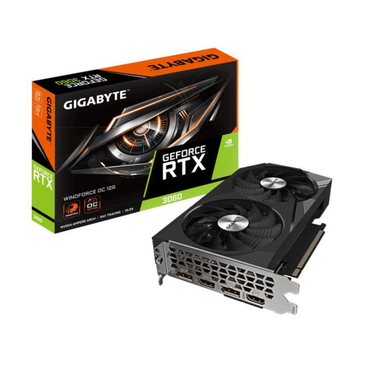 GIGABYTE GEFORCE RTX 3060 WINDFORCE OC 12G (REV. 2.0) NVIDIA 12 GO GDDR6 
