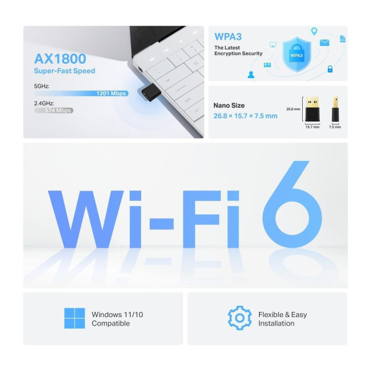 TP-LINK ARCHER TX20U NANO WLAN 1800 MBIT/S 