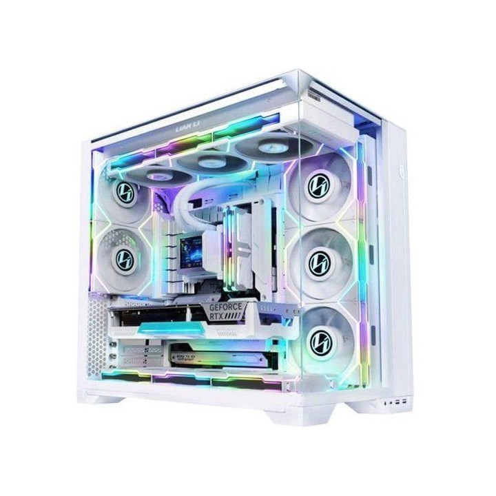 Lian-Li O11 VISION-M /SANS ALIM/MICRO-ATX BLANC