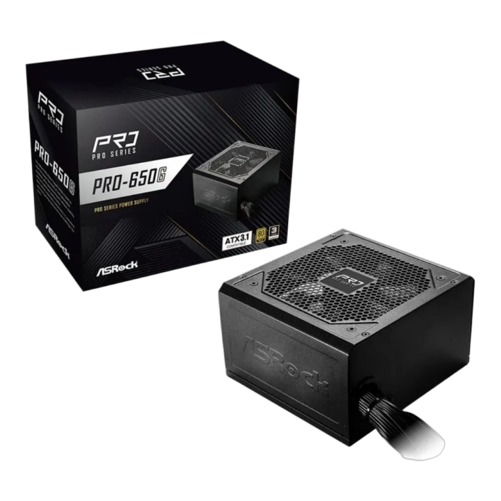 ASRock ATX 650W - 80+ GOLD - PRO-650G