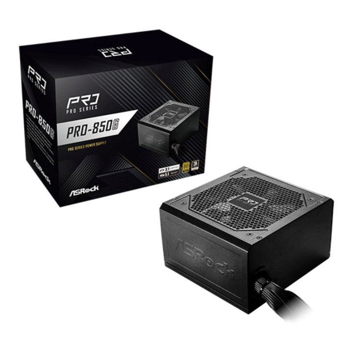 ASRock ATX 850W - 80+ GOLD - PRO-850G NOIR