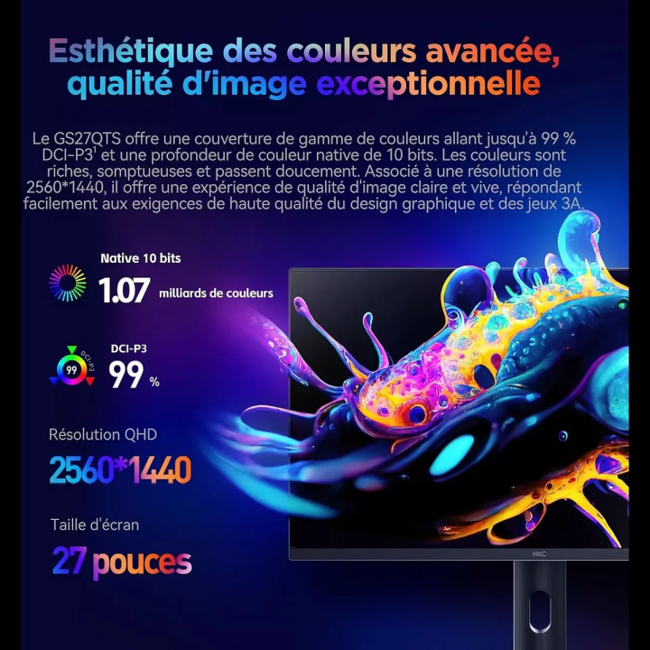 HKC GS27QES 27OLED QHD/360HZ/0.03MS/G-SYNC/FREESYNC