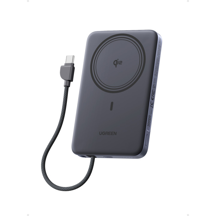 UGREEN POWERBANK SS FIL 10KMAH 15W + CABLE ANTHRACITE *75982B 