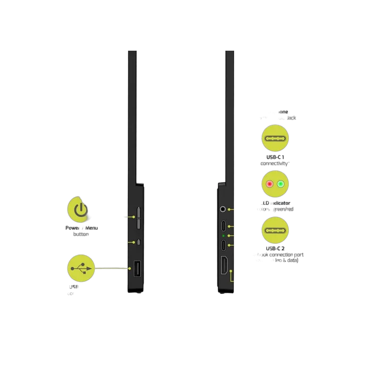 Port NOMADE 15.6FHD TACT/IPS/USB-C/USB-A/HDMI