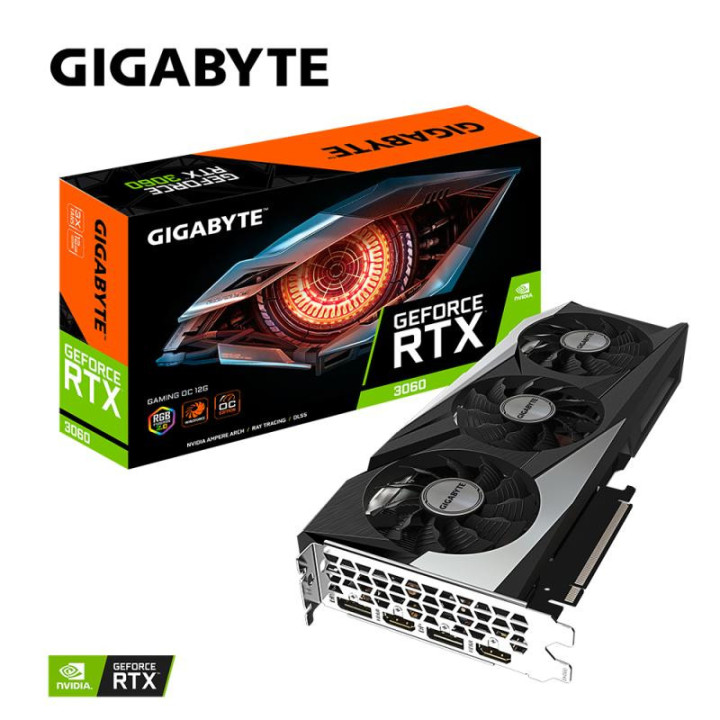 GIGABYTE RTX 3060 GAMING OC 12G LHR - RTX3060/12GO/HDMI/DP 