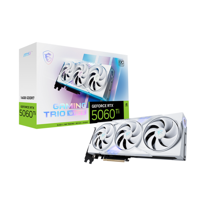 MSI GEFORCE RTX 5060 TI 16G GAMING TRIO OC WHITE 