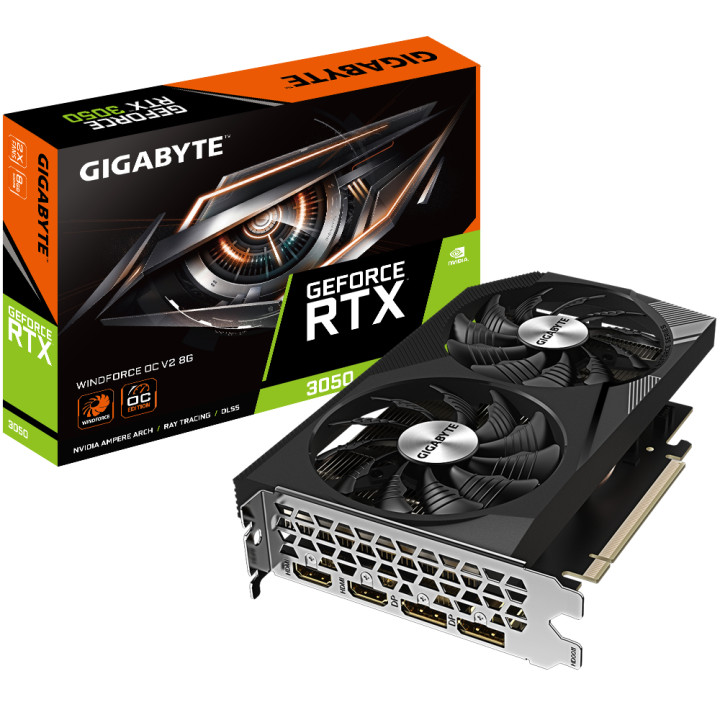 GIGABYTE GEFORCE RTX 3050 WINDFORCE OC V2 8G NVIDIA 8 GO GDDR6 