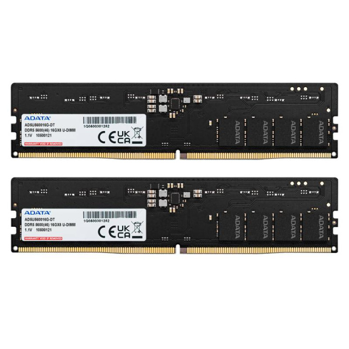 ADATA DDR5 5600 U-DIMM MODULE DE MEMOIRE 32 GO 2 X 16 GO 288-PIN DIMM ECC 