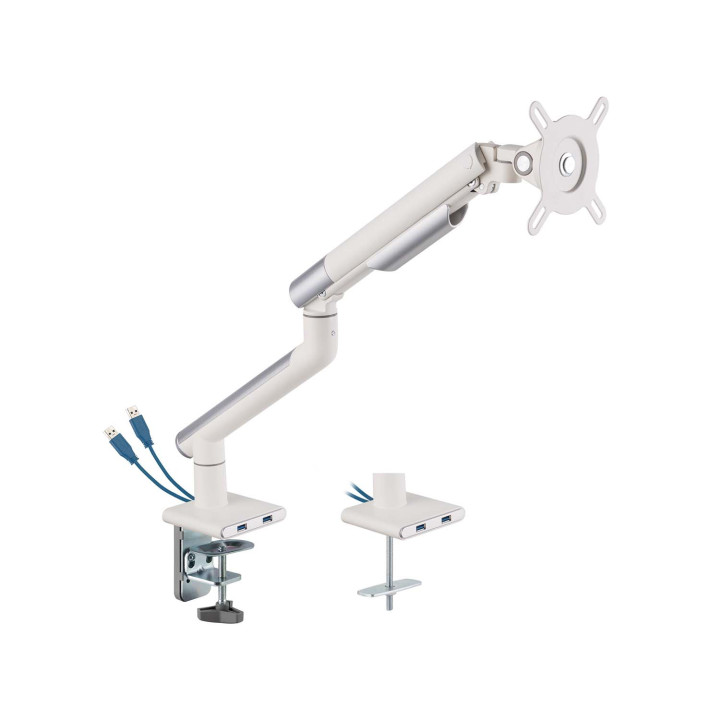 KIMEX INTERNATIONAL SUPPORT DE BUREAU FULL MOTION ECRAN 17- 32 BLANC 