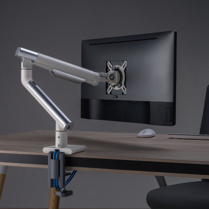 KIMEX INTERNATIONAL SUPPORT DE BUREAU FULL MOTION ECRAN 17- 32 BLANC 