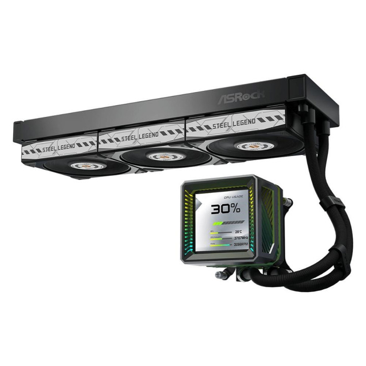 ASRock STEEL LEGEND DARK 360 LCD - 360MM - NOI