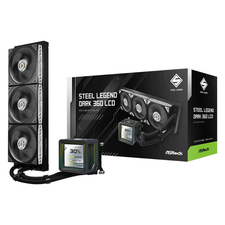 ASRock STEEL LEGEND DARK 360 LCD - 360MM - NOI