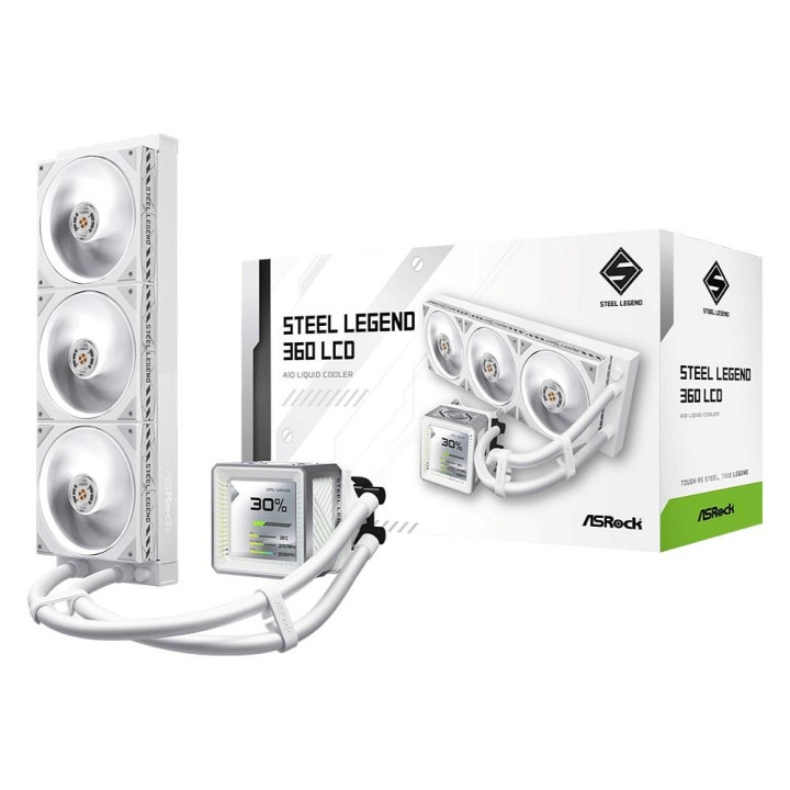ASRock STEEL LEGEND 360 LCD - 360MM - BLAN