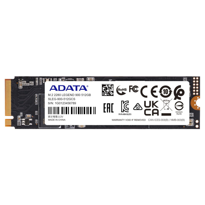 ADATA LEGEND 900 512 GO M.2 PCI EXPRESS 4.0 NVME 3D NAND 
